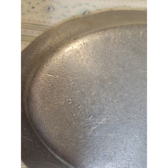 Vintage Pewter Give Us This Day Our Daily Bread Plate Serving Tray our father - Picture 5 of 5